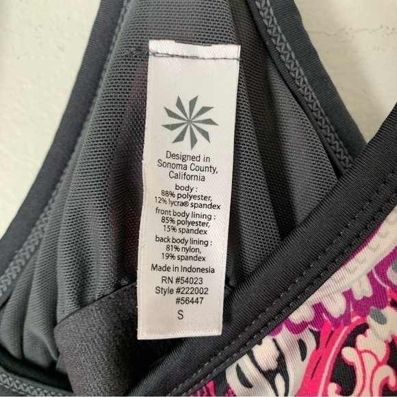 ATHLETA Women's Multicolor Geometric Design Racerback Tank Top Small - Picture 4 of 5